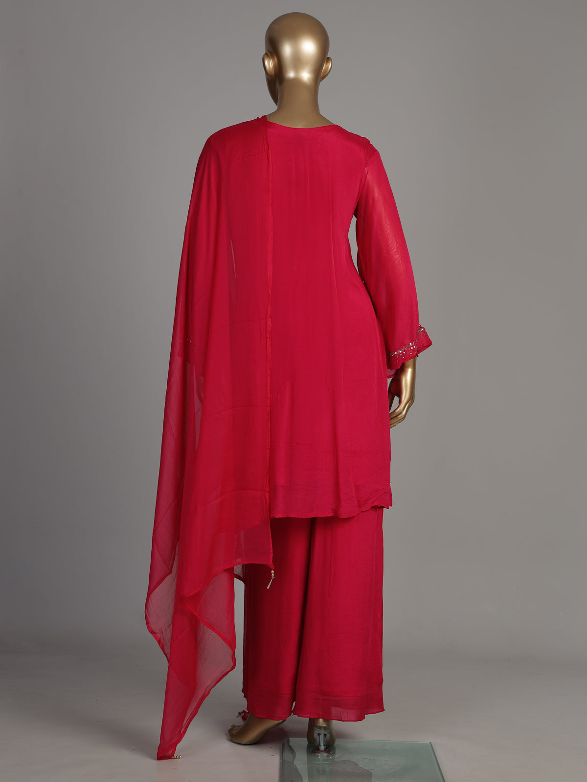 Rani pink Mughal bouquet women kurti set