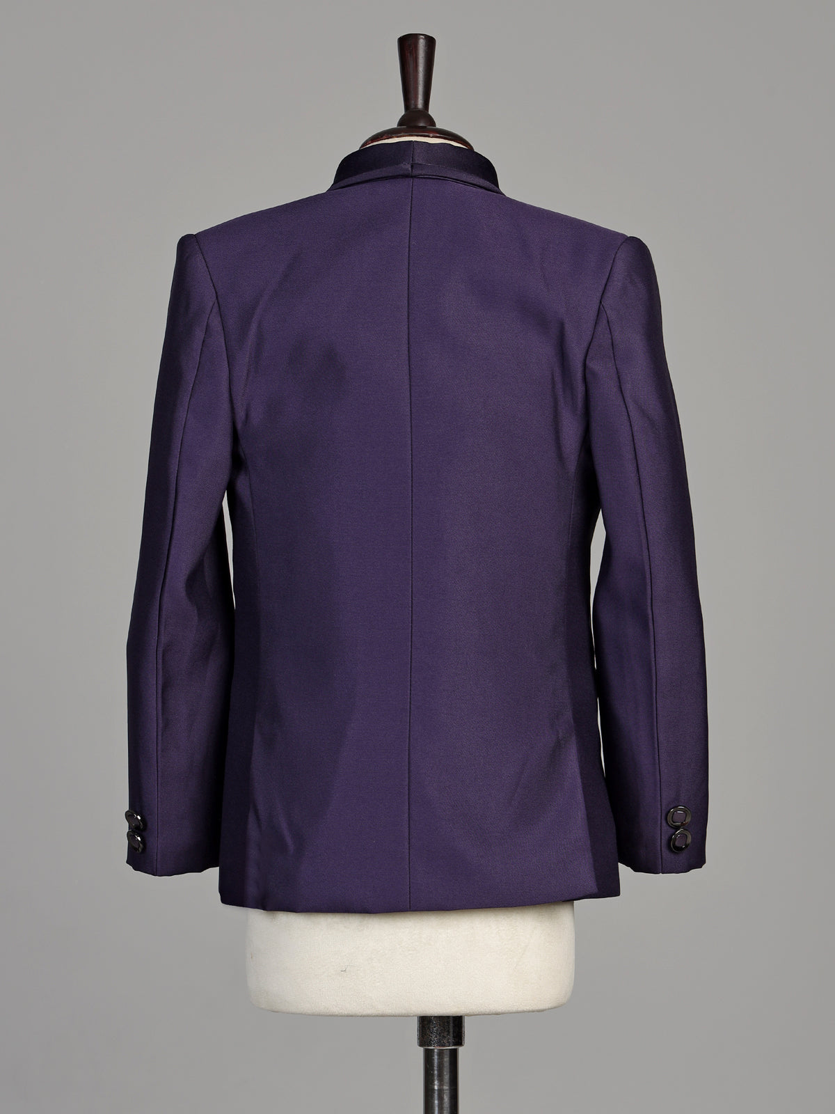 Purple terry rayon boys coat suit with embroidered velvet waistcoat