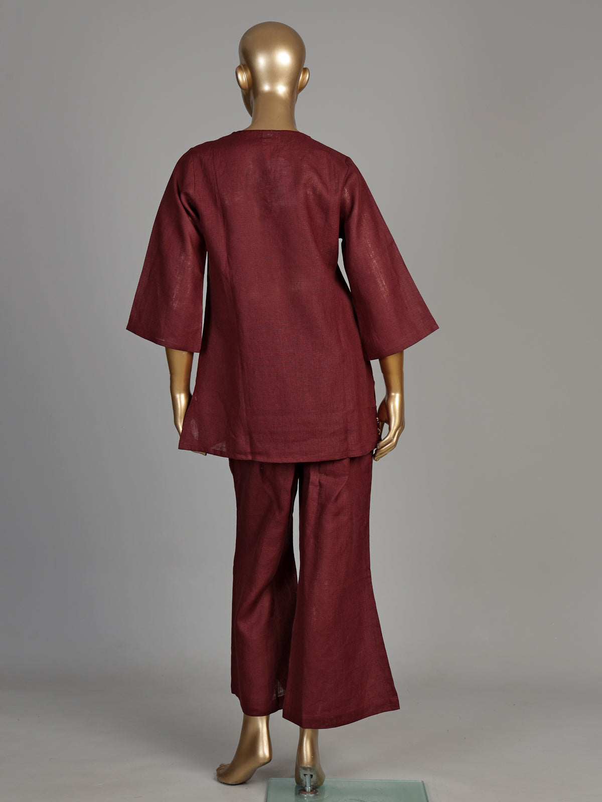Wine berry sprig women co-ord set