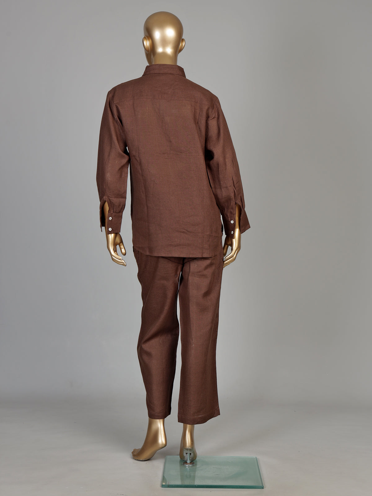 Brown wildflower shirt women co-ord set