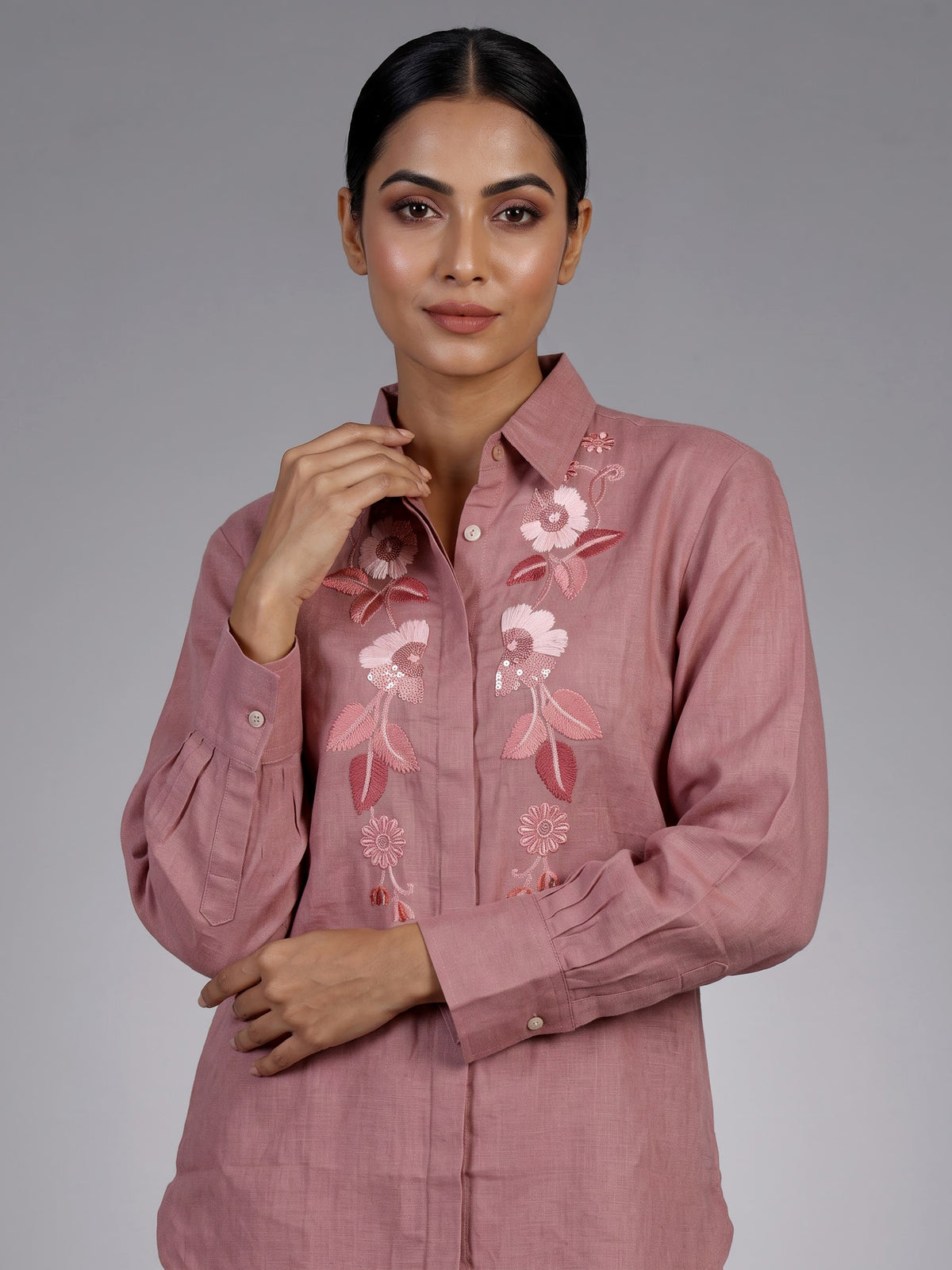 Ash rose floral panel women co-ord set