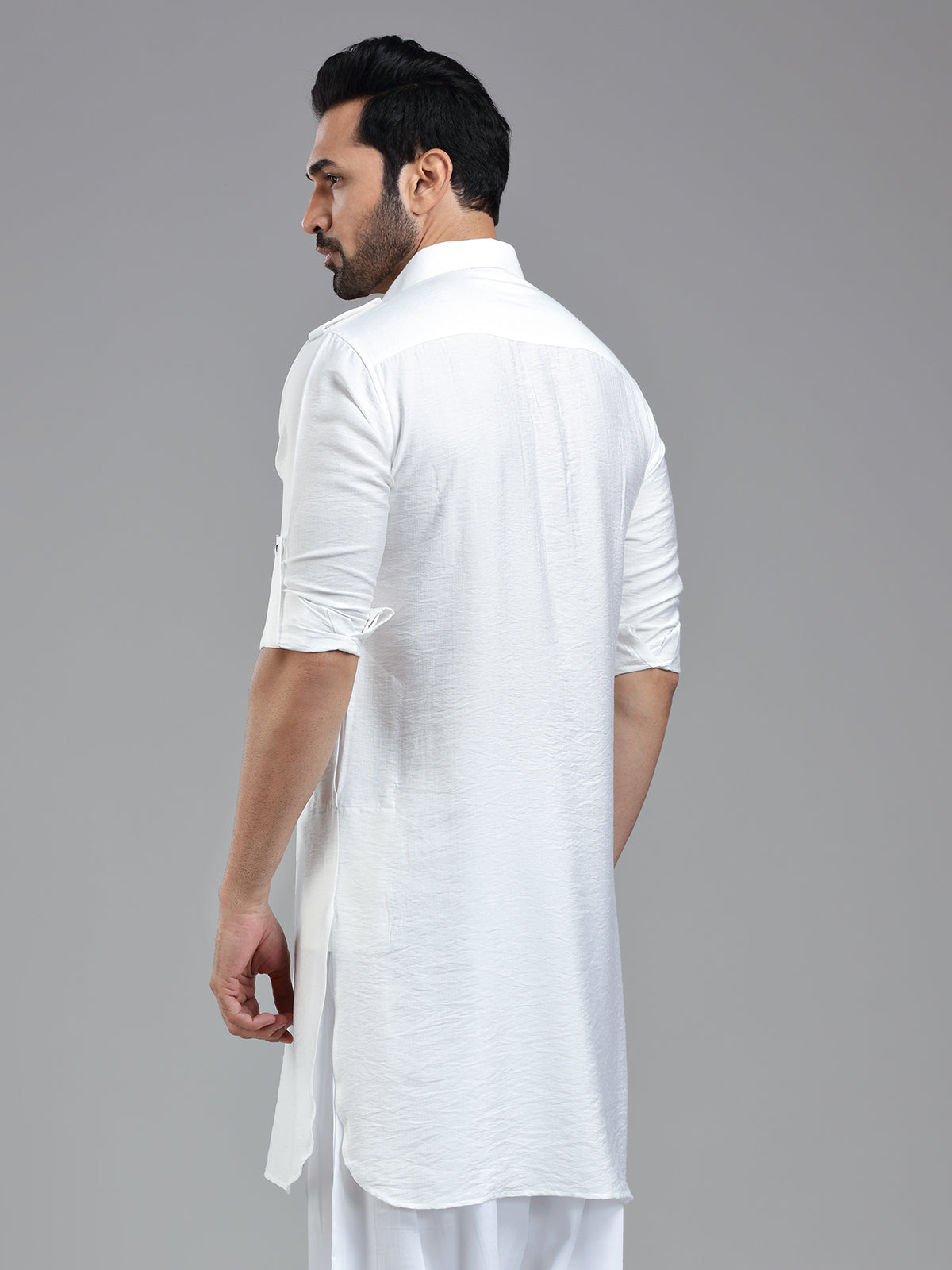 All time classy white pathani kurta for men