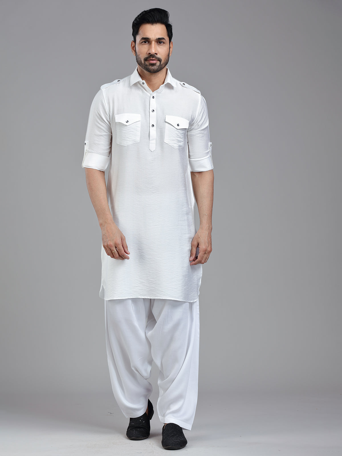 All time classy white pathani suit for men