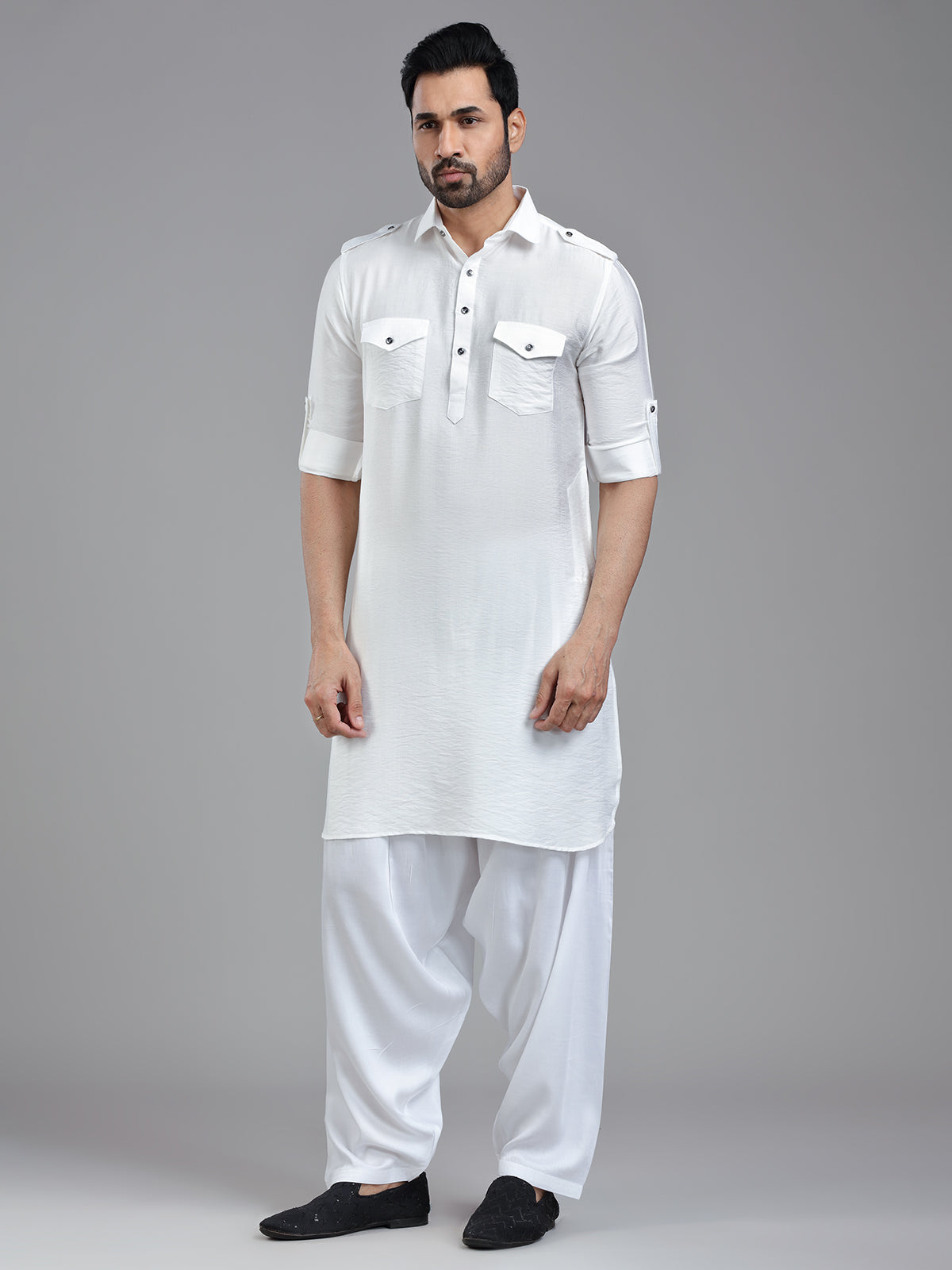 All time classy white pathani suit for men