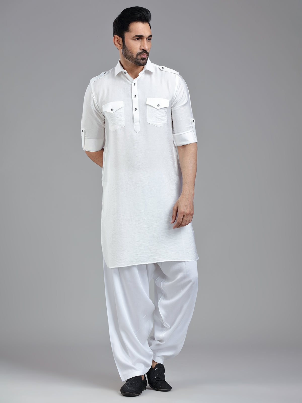 All time classy white pathani suit for men