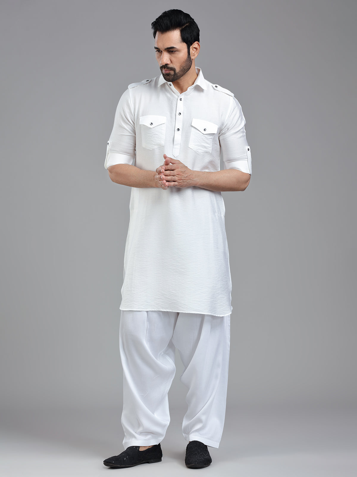 All time classy white pathani suit for men