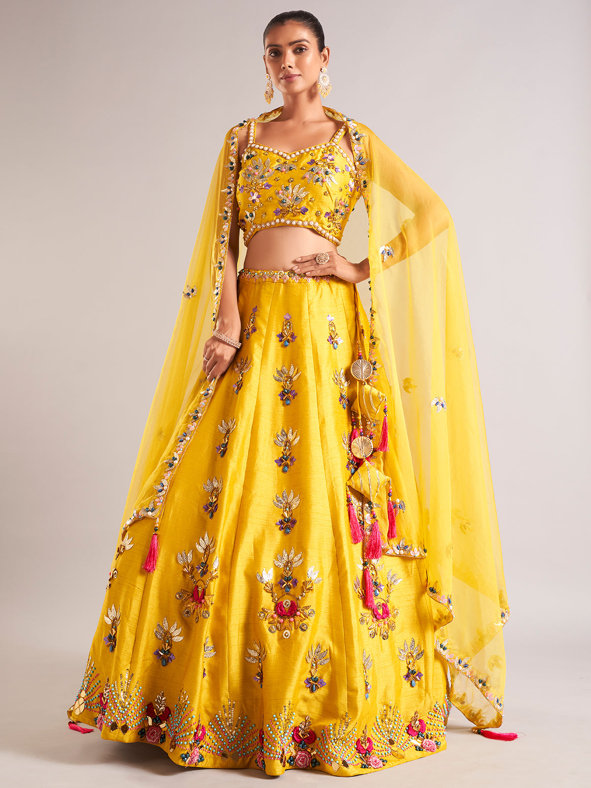 Amazing mustard yellow lehenga choli