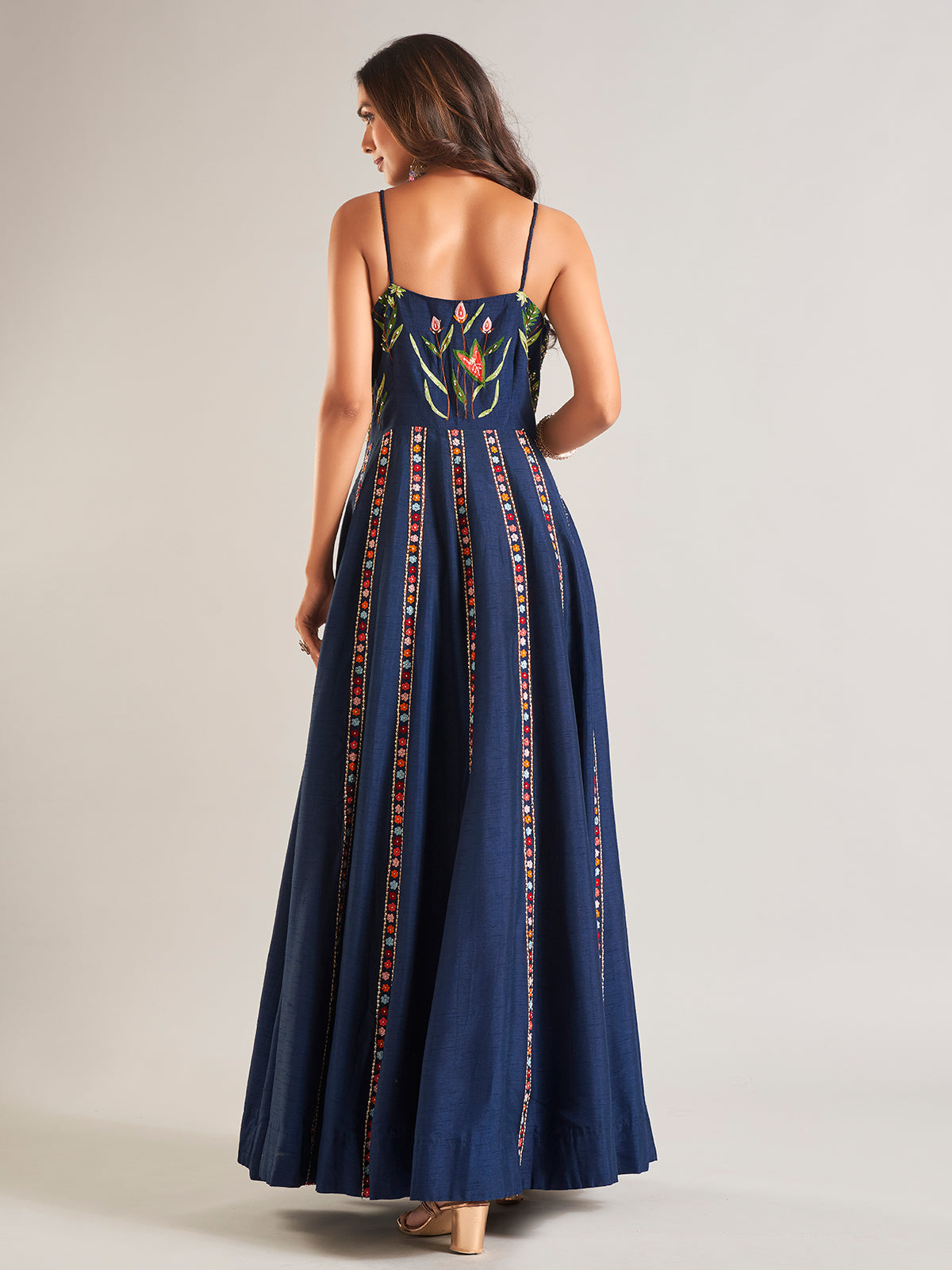 Beautiful navy raw silk salwar suit