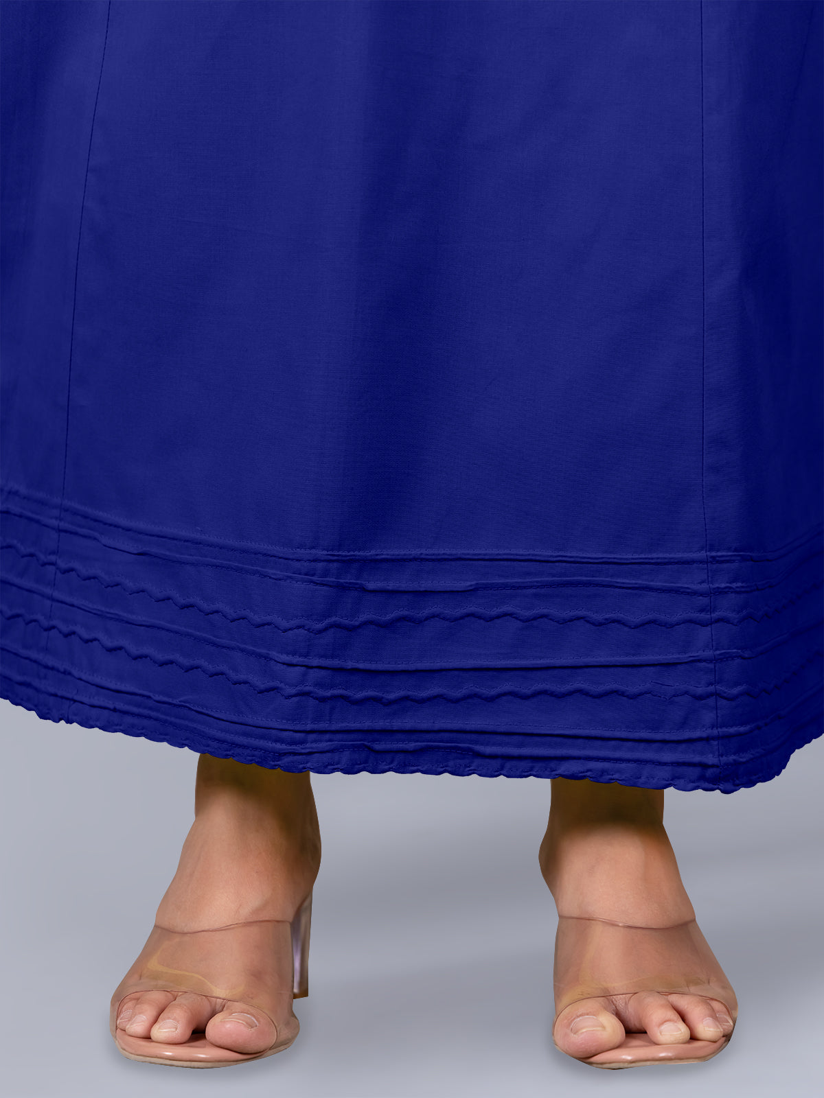 Blue cotton plain petticoat