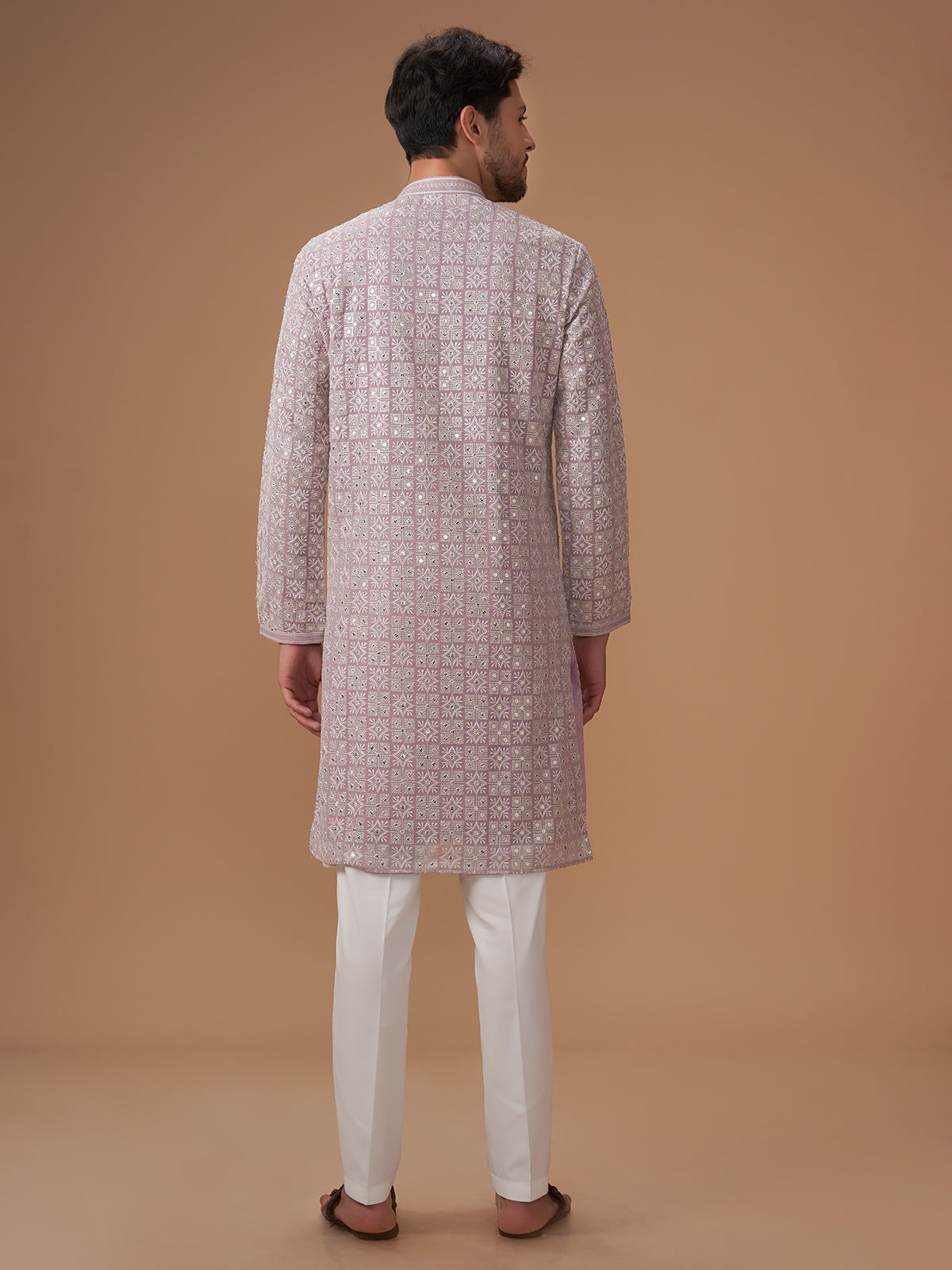 Classic mauve purple georgette kurta suit