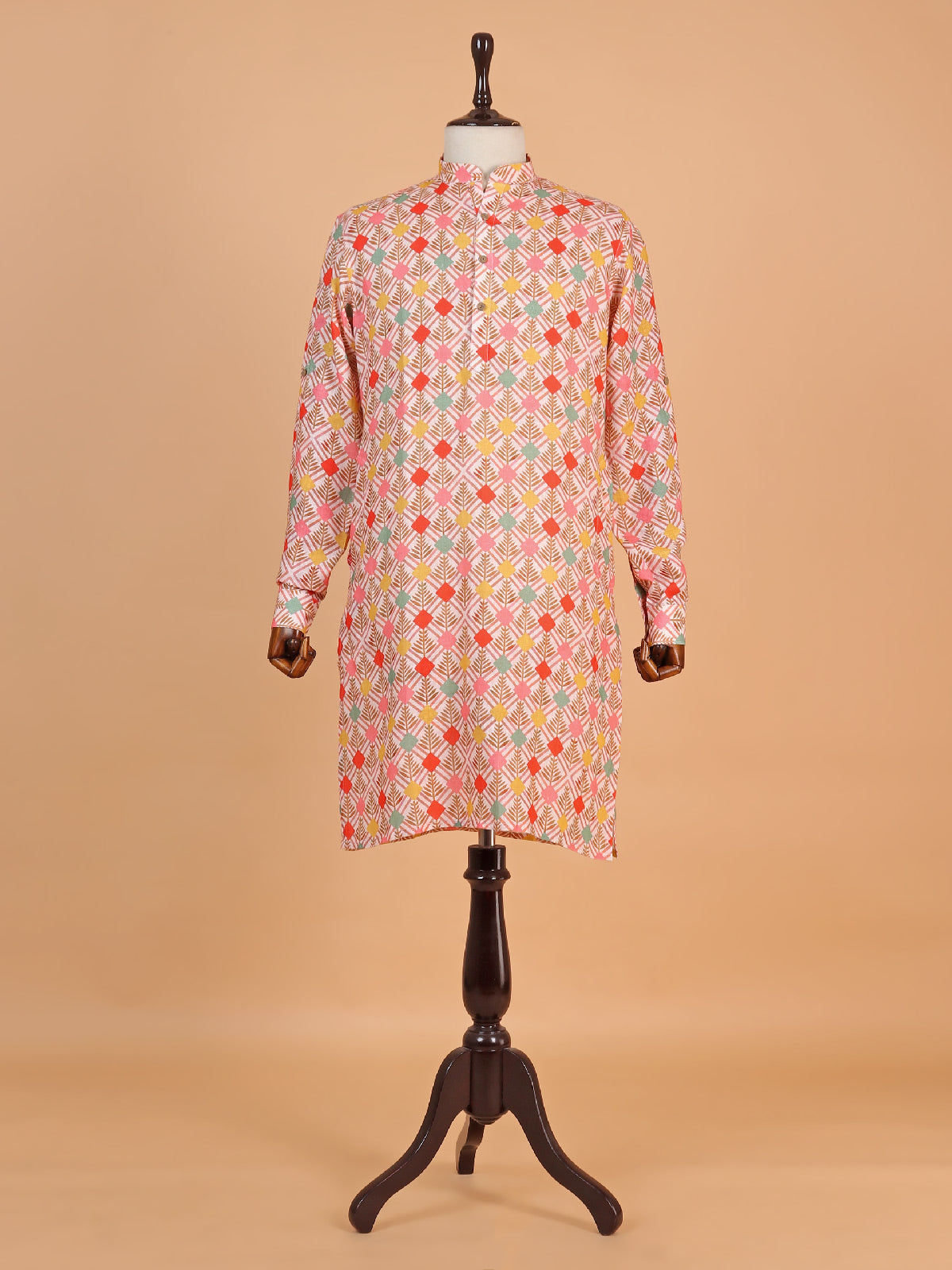 Festive wear multicolor cotton kurta for men