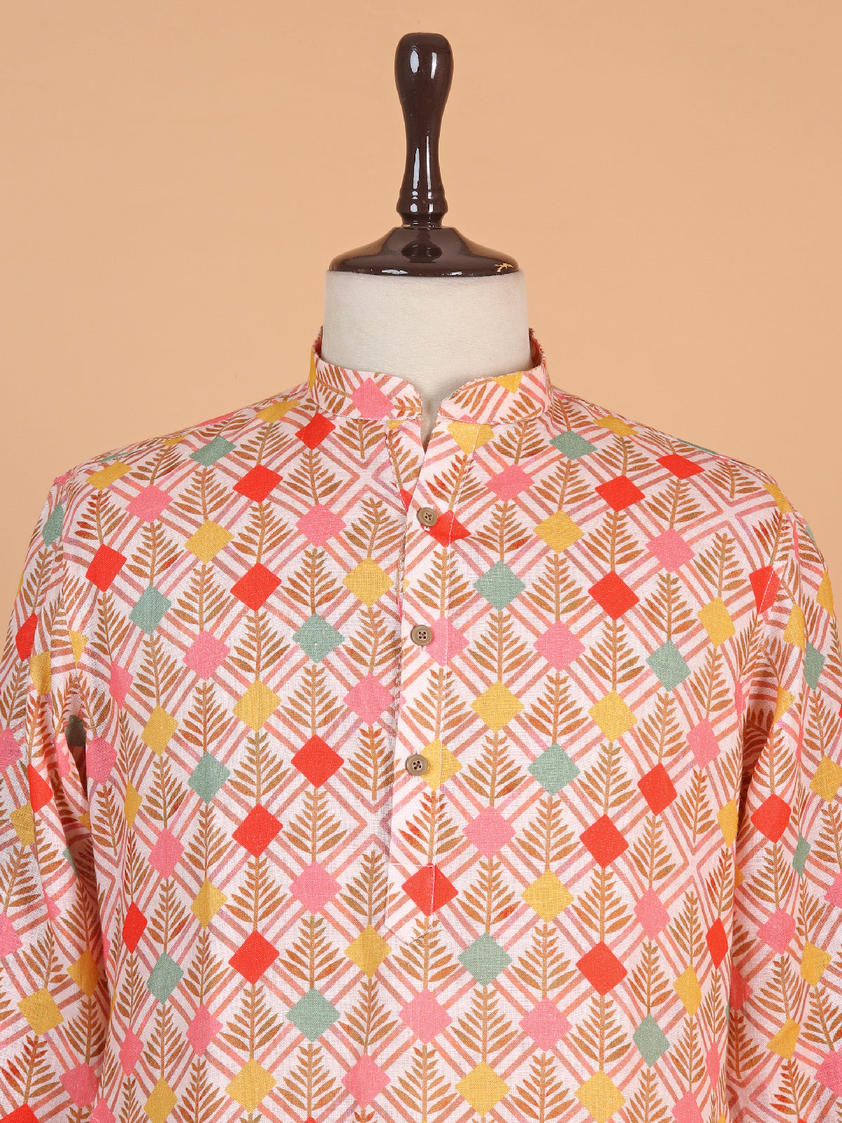 Festive wear multicolor cotton kurta for men