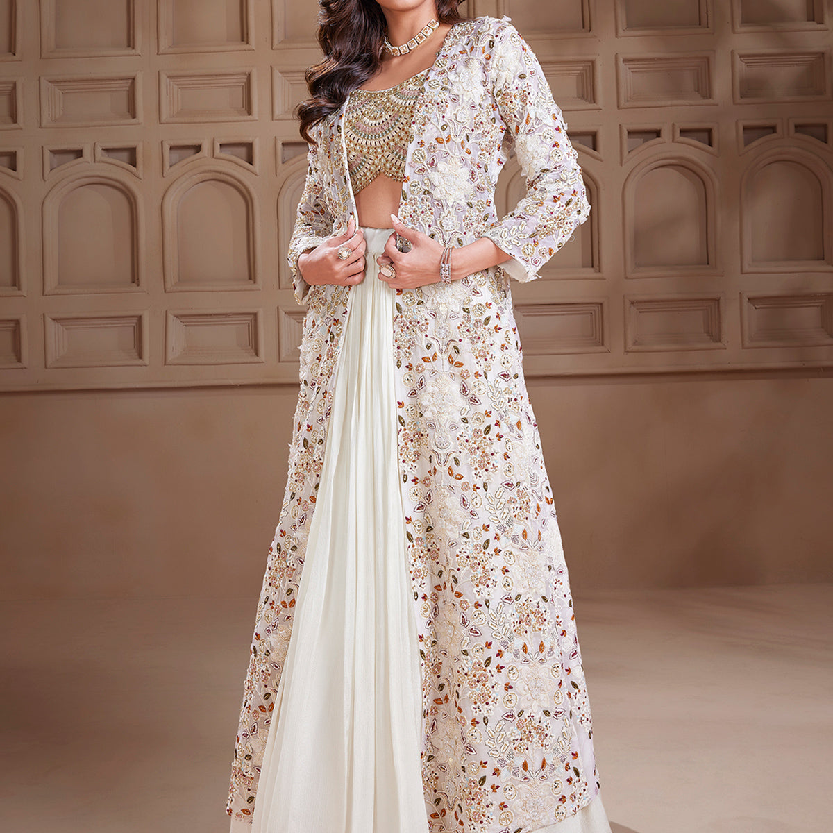 cream shrug for dresses Latest georgette style lehenga choli – G3+Fashion Backless Christmas Dresses | our Fida Shrug features 700 Inseam:34