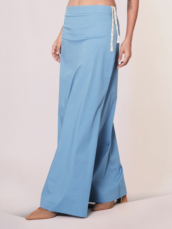 Light blue lycra cotton saree shaper