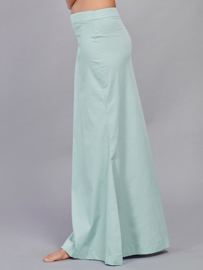 Light blue plain saree shapewear