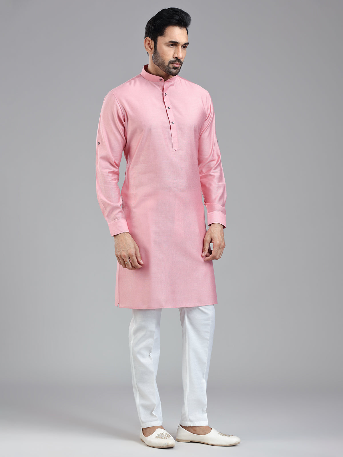 Light pink simple yet classy kurta set for festival