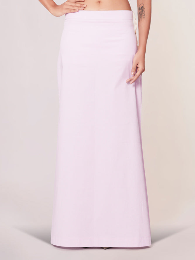 Mauve pink lycra cotton plain petticoat