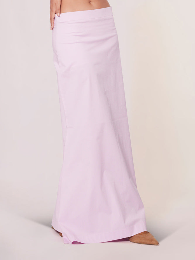 Mauve pink lycra cotton plain petticoat
