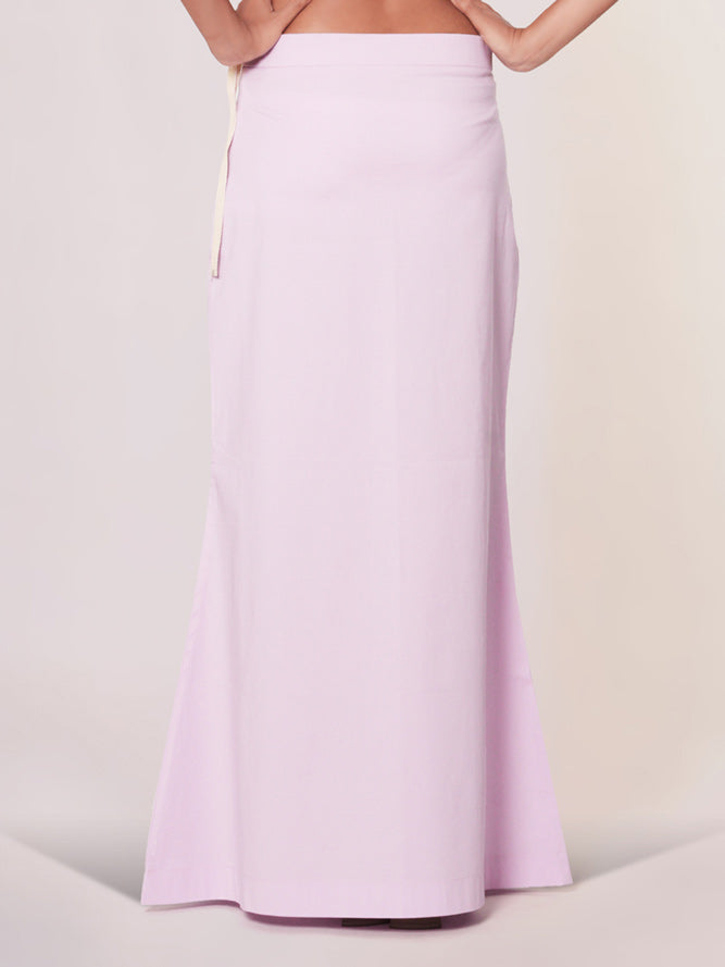 Mauve pink lycra cotton plain petticoat