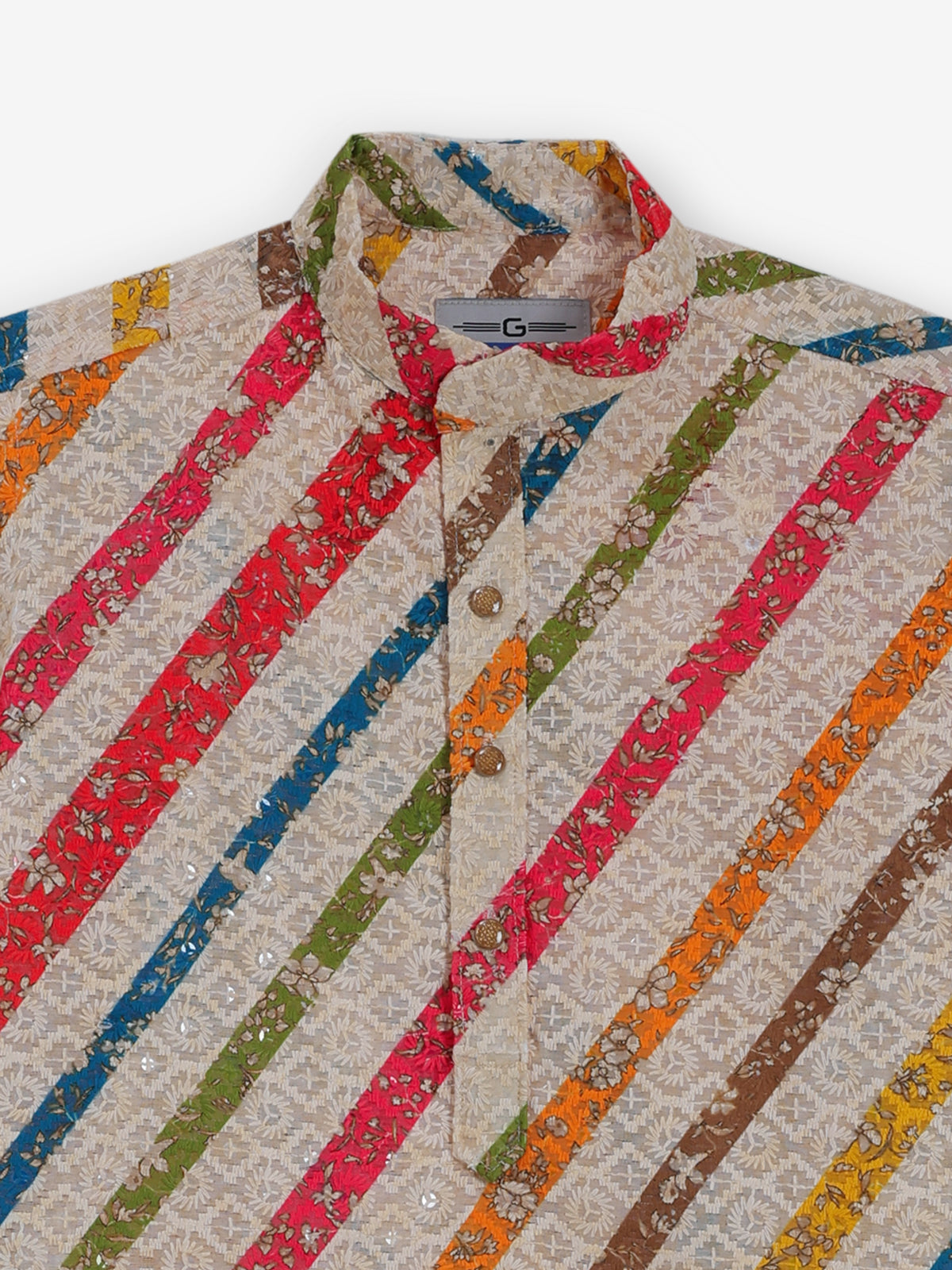 Multi color embroidery and sequins work kurta