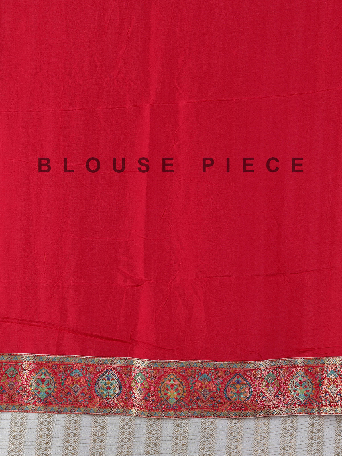 Off white dola silk saree with colorful motifs