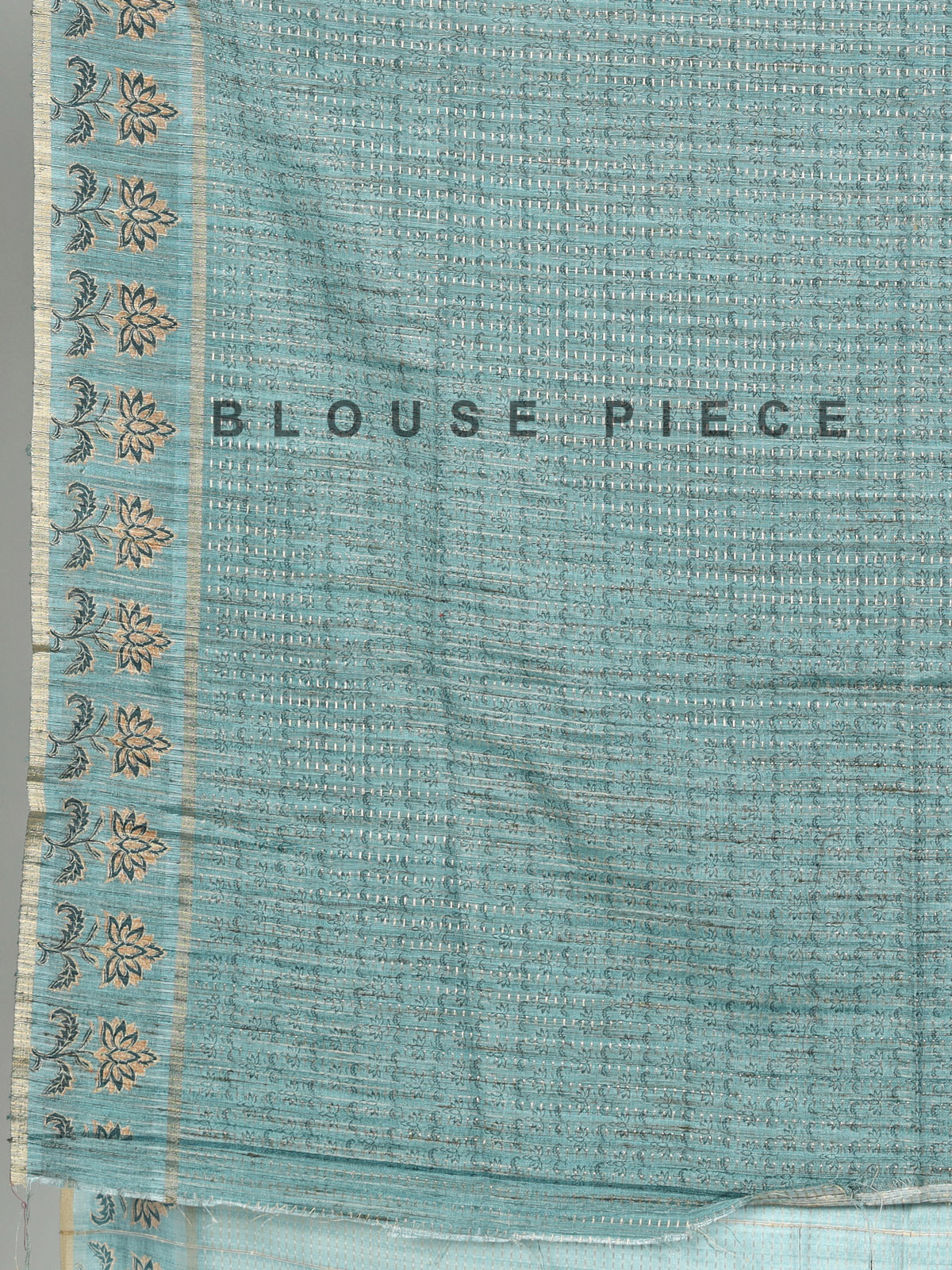 Pastel blue semi cotton silk zari weaving saree