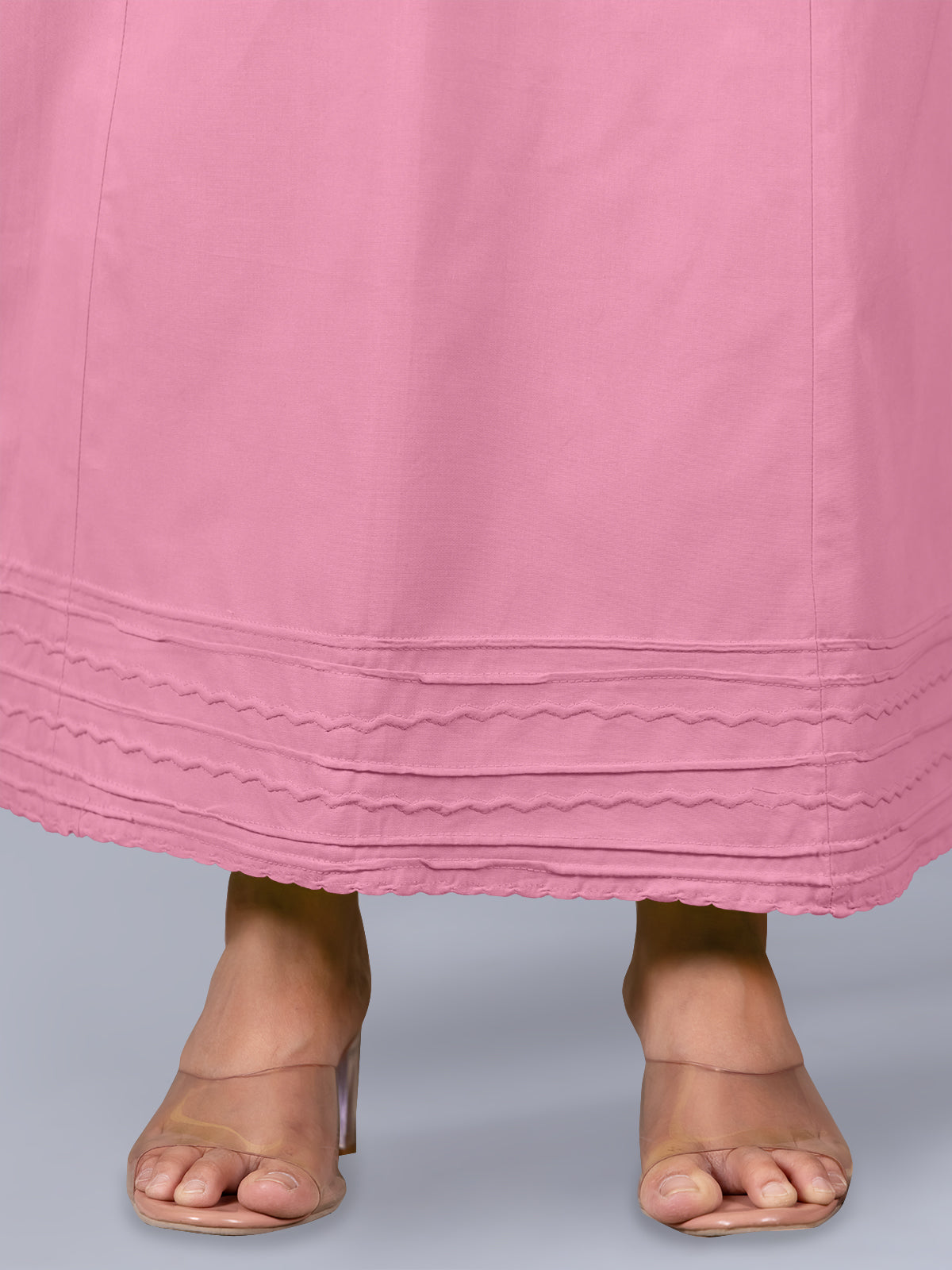 Pink cotton saree petticot