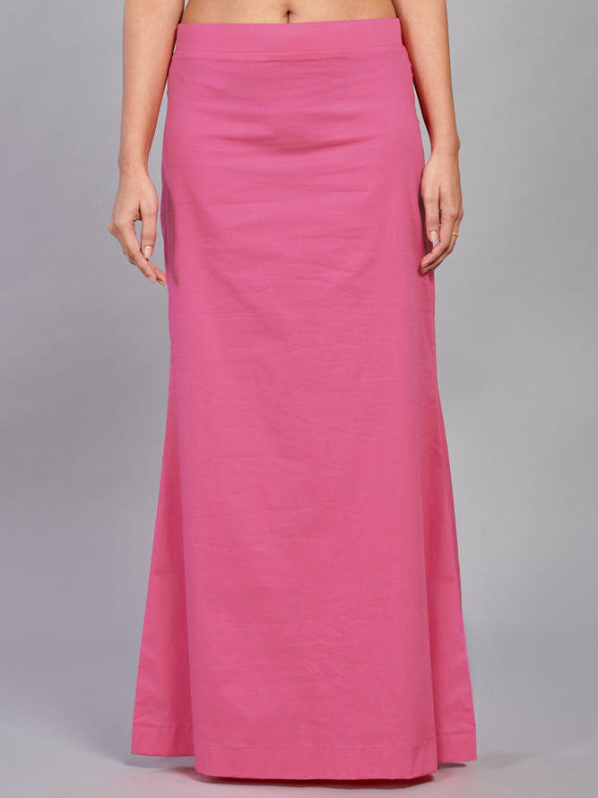 Pink plain saree shaper