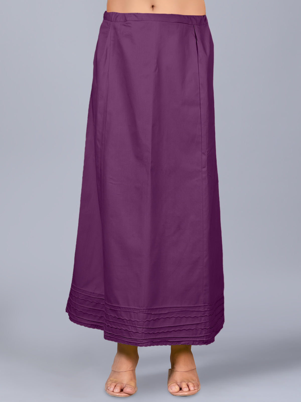 Purple cotton plain petticoat
