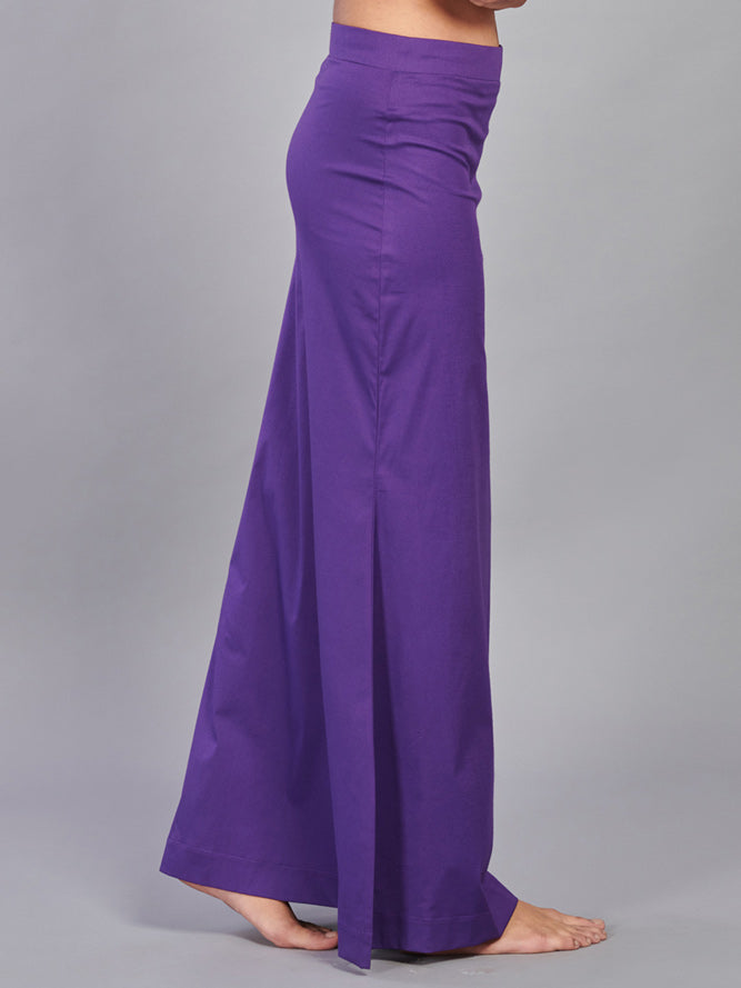 Purple lycra cotton plain saree shaper