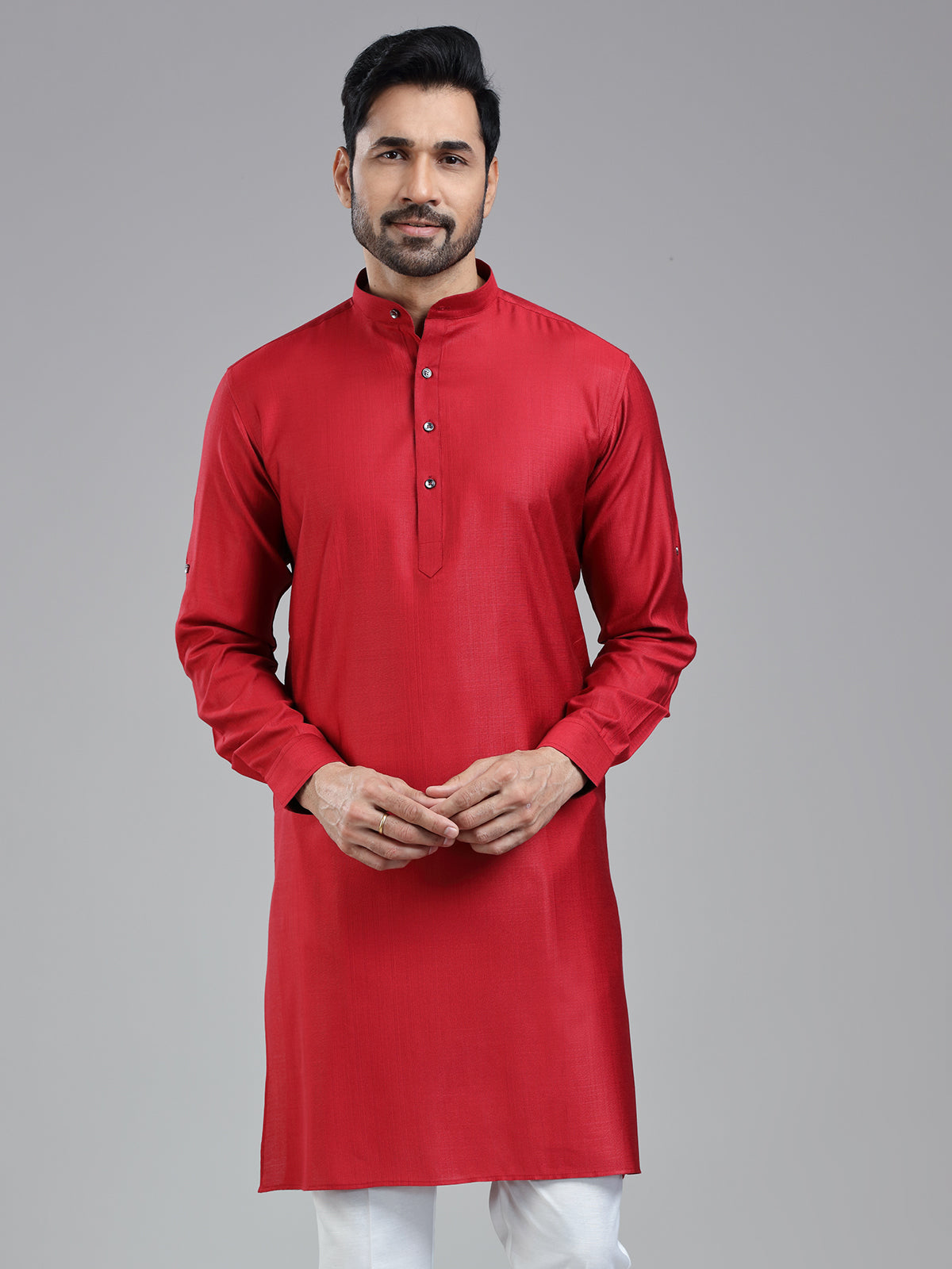 Red simple kurta for festival