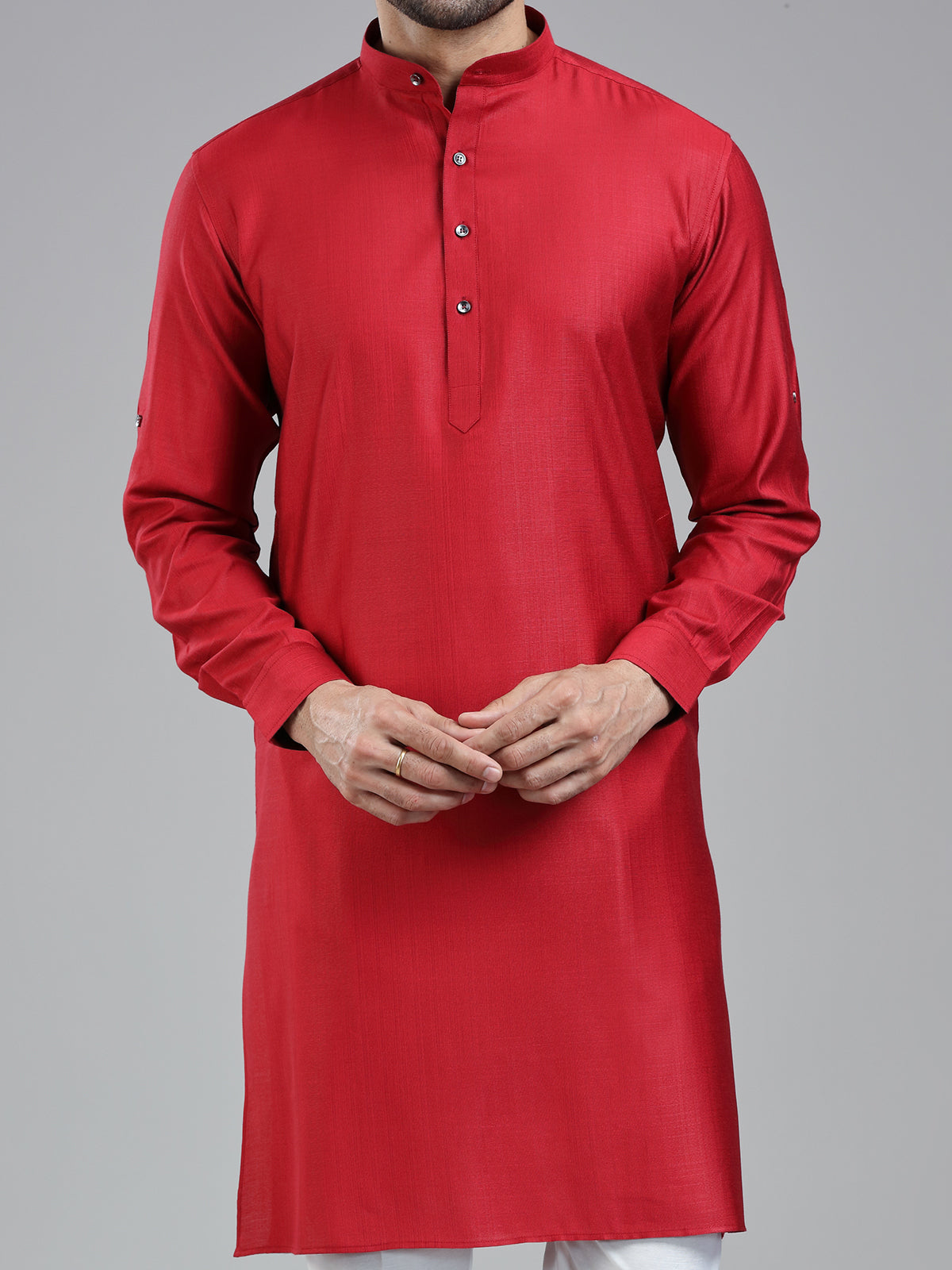 Red simple kurta for festival