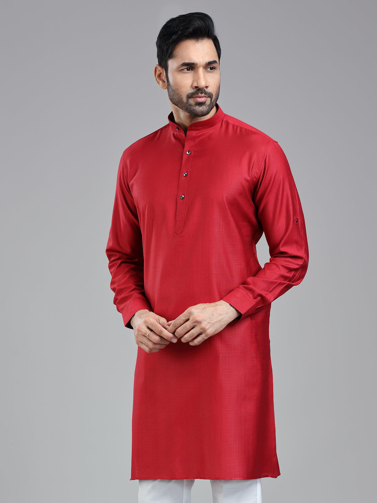 Red simple kurta for festival