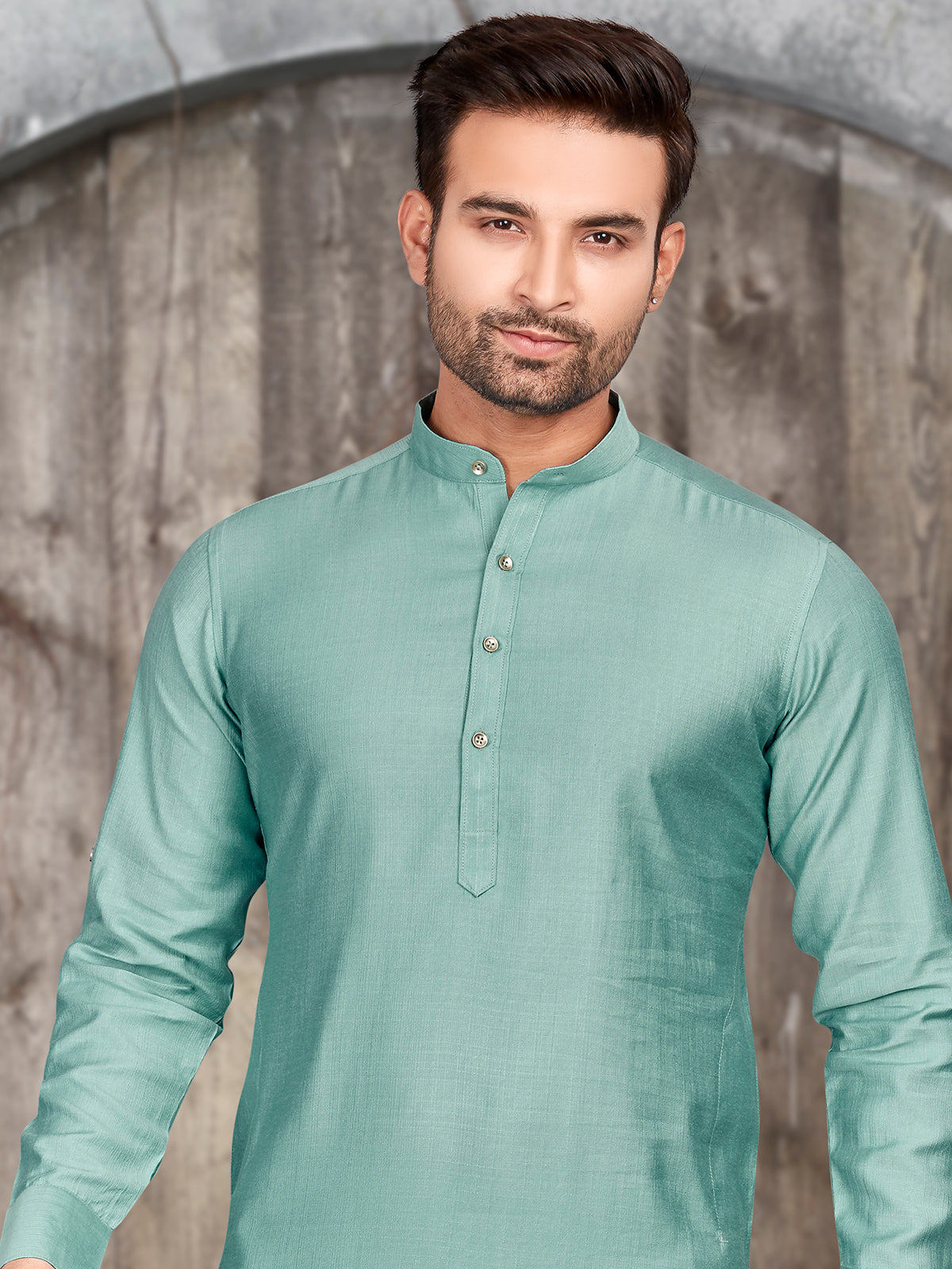 Stunning mint green plain kurta suit