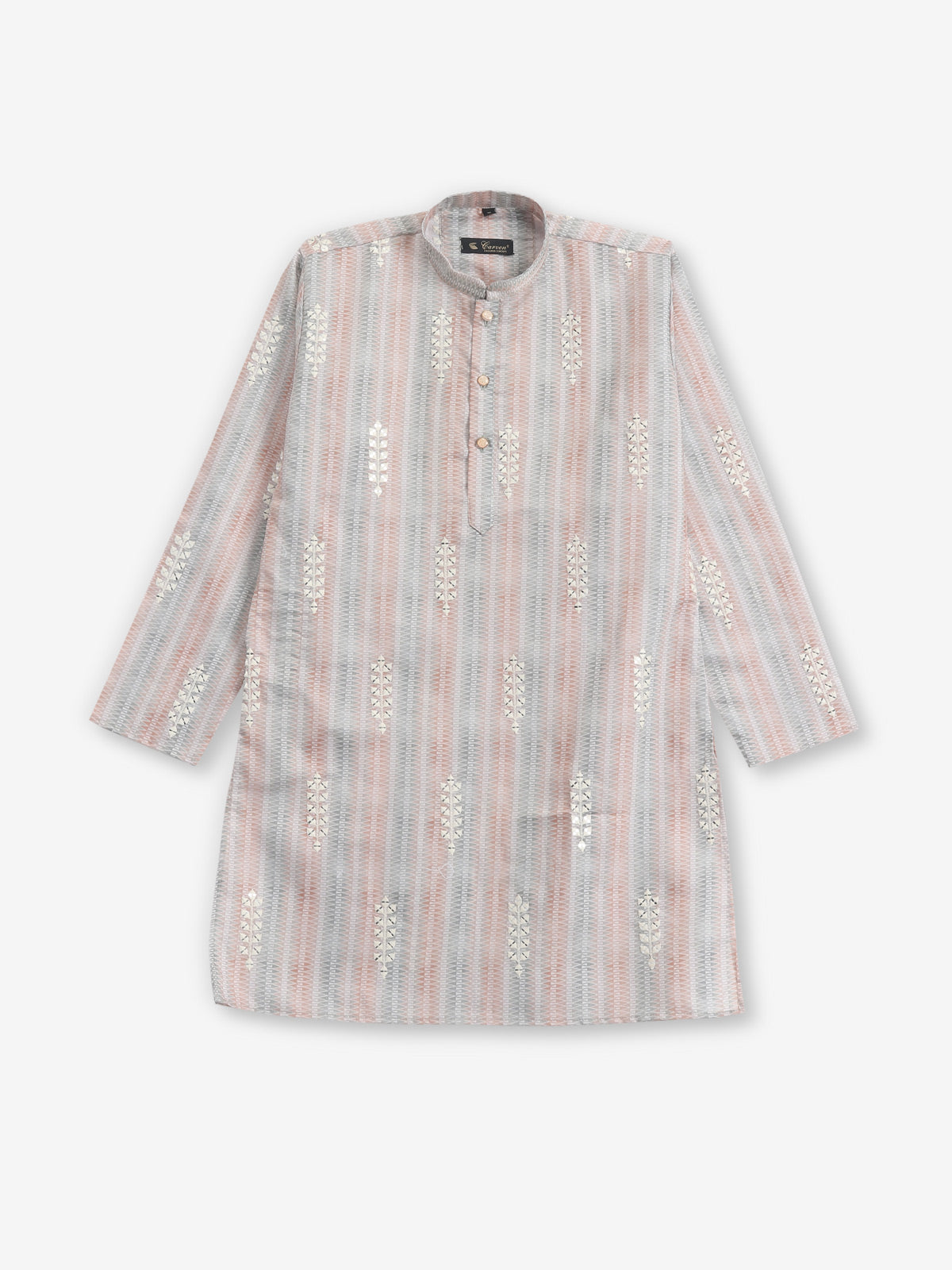 Stylish printed grey kurta pajama