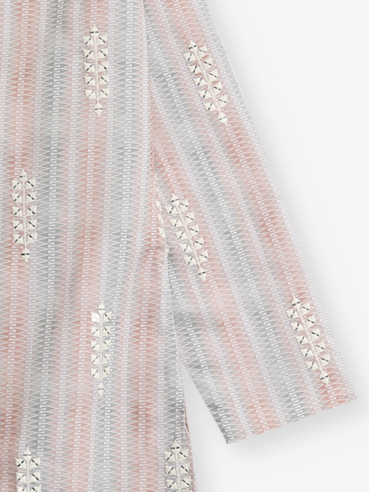 Stylish printed grey kurta pajama