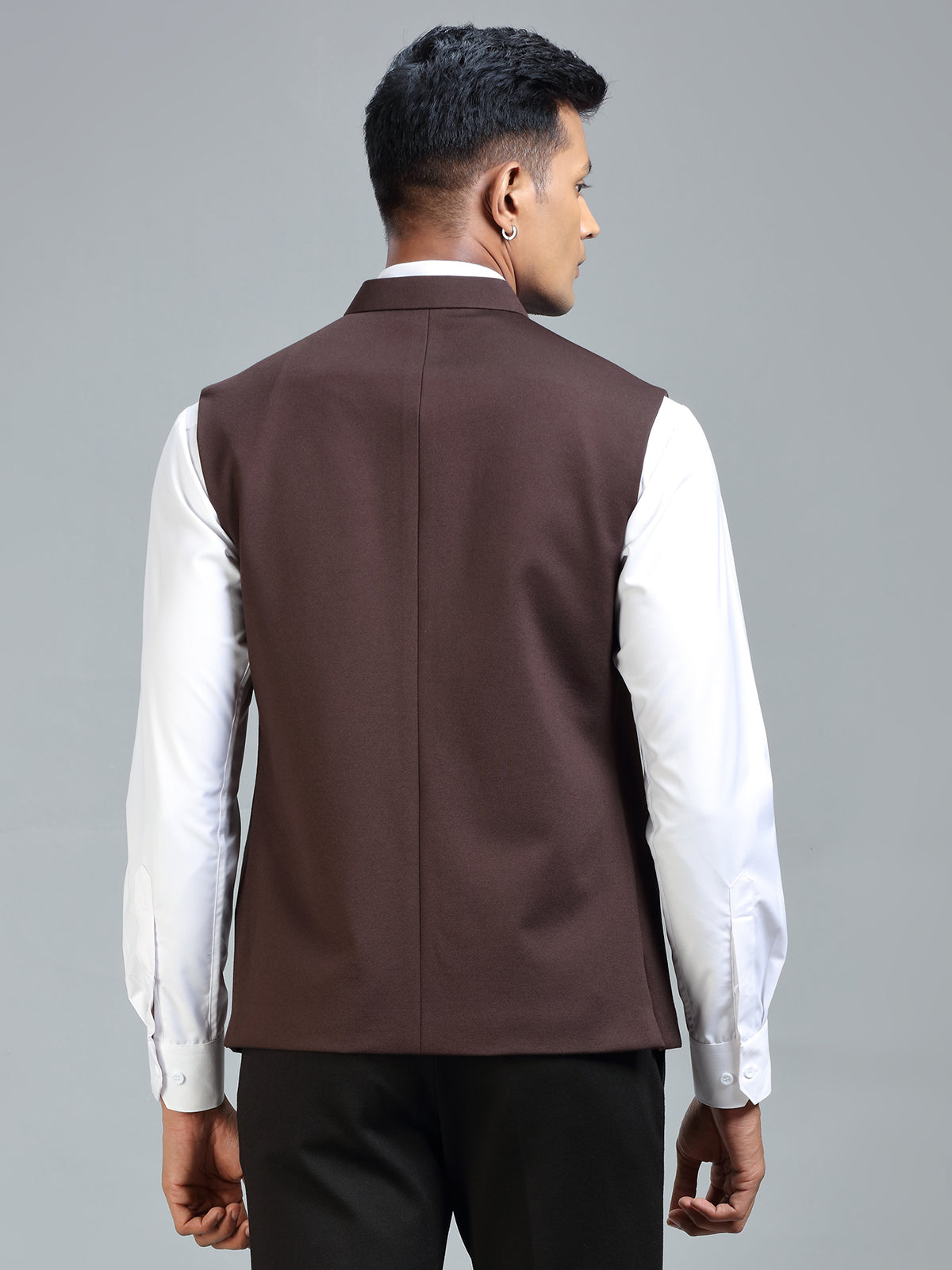 Stylish statement with brown waistcoat for men