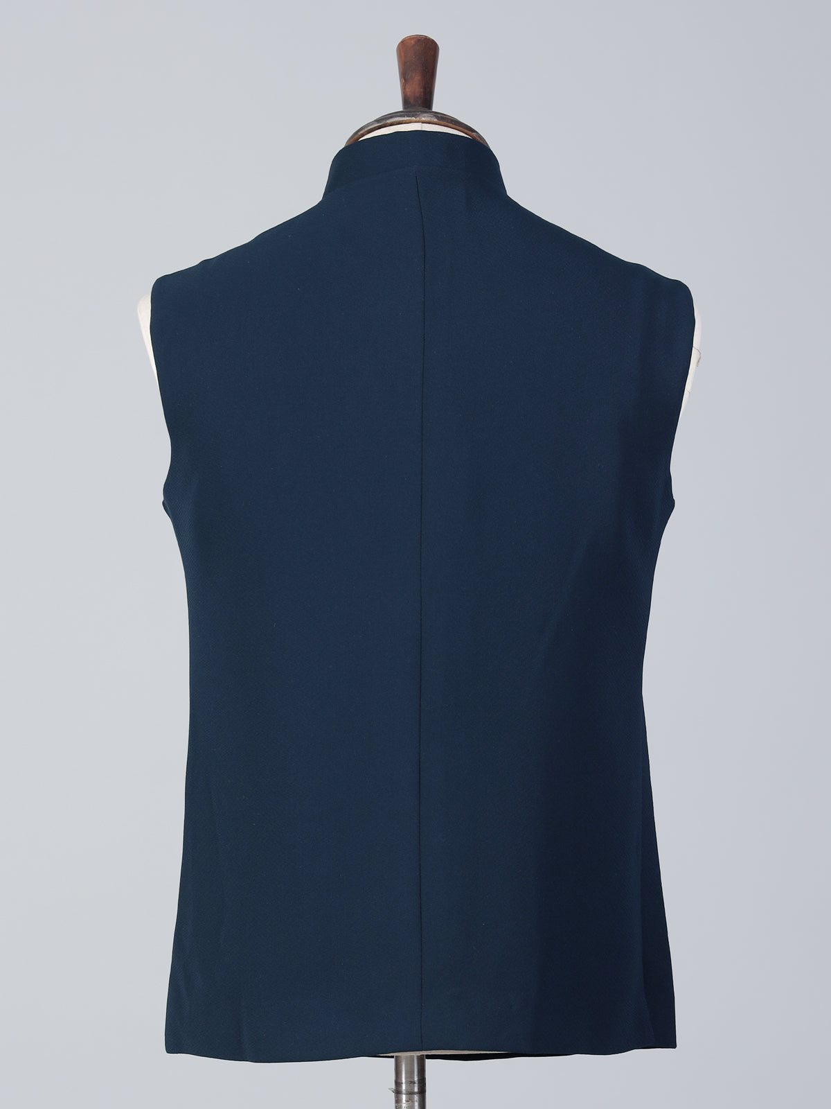 Rama blue embroidered terry rayon waistcoat