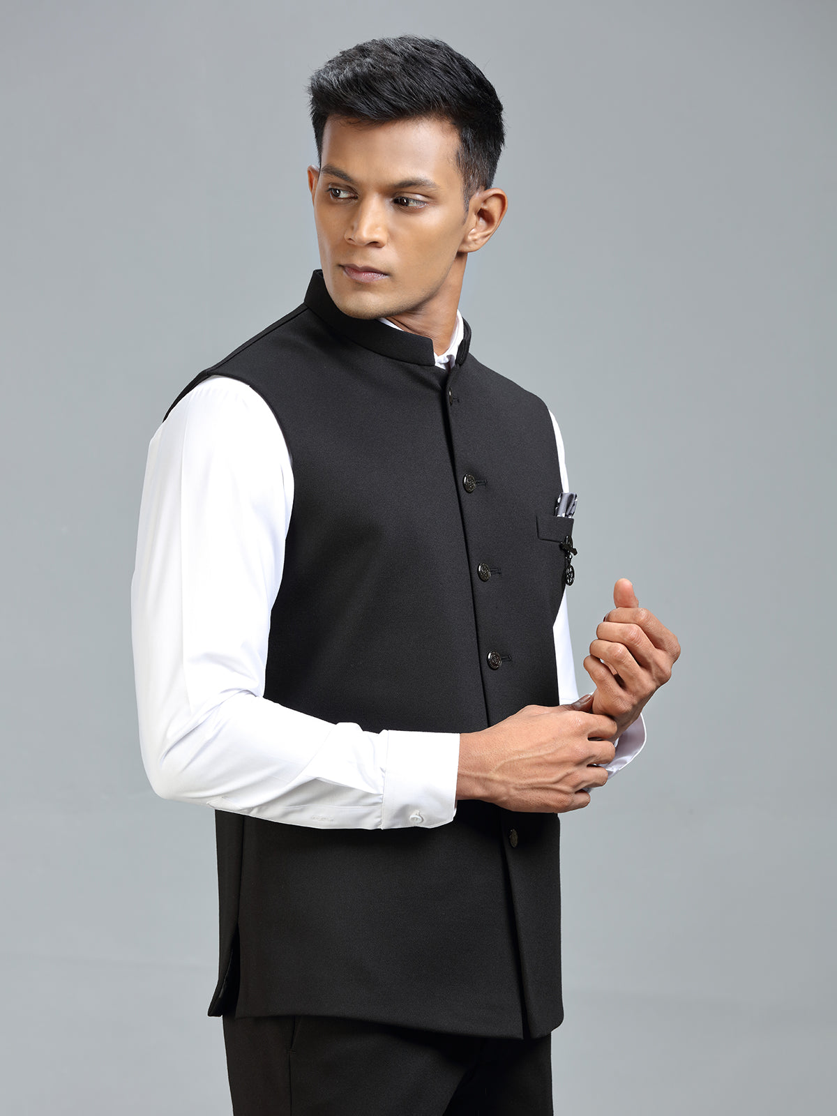 Timeless elegance ultimate black waistcoat for men
