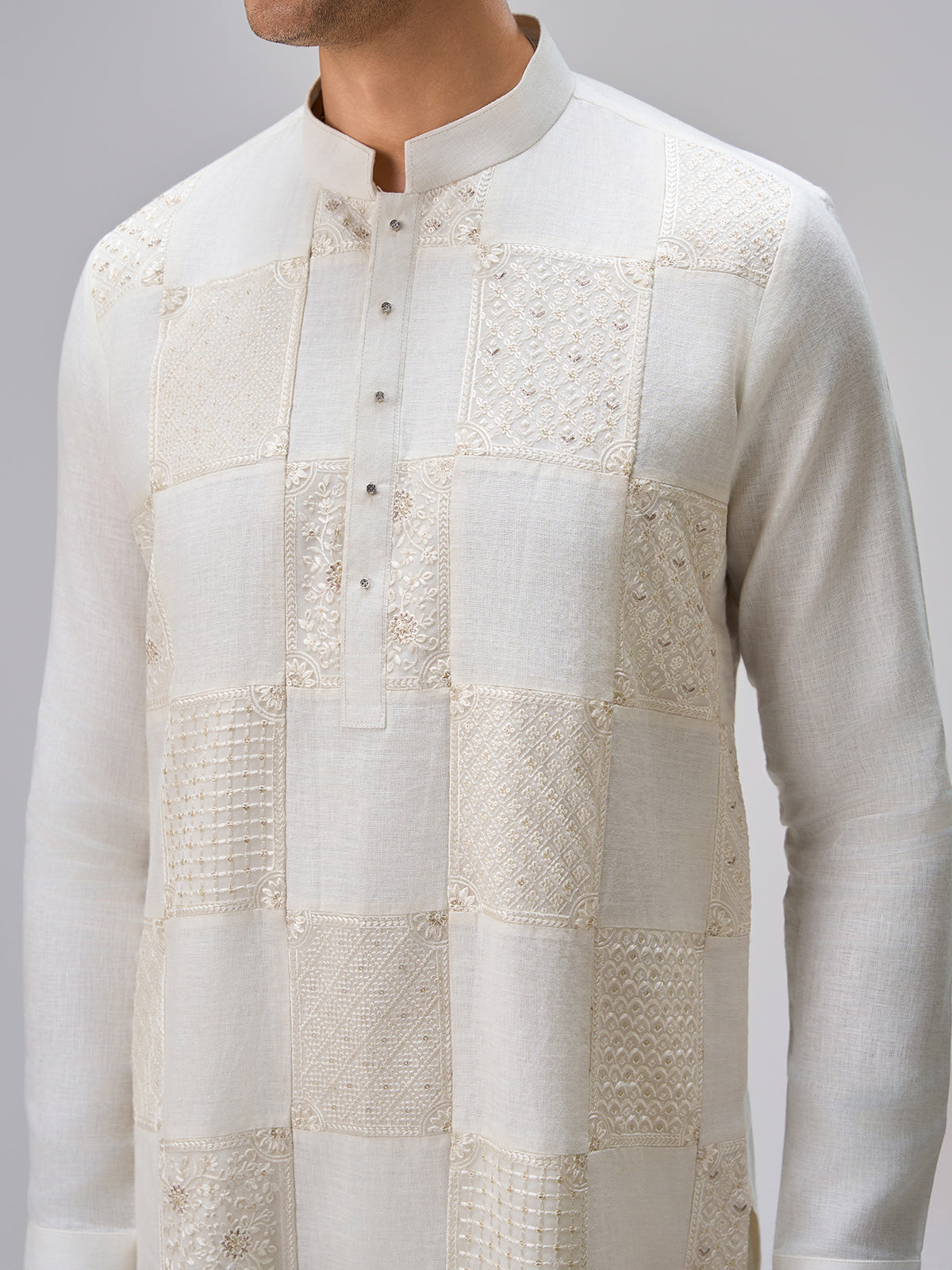 White festive kurta pajama for men