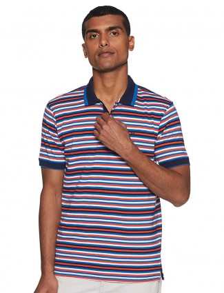 Allen Solly white and blue stripe t-shirt