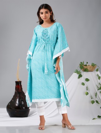 Aqua designer cotton punjabi kaftan style festive functions pant suit