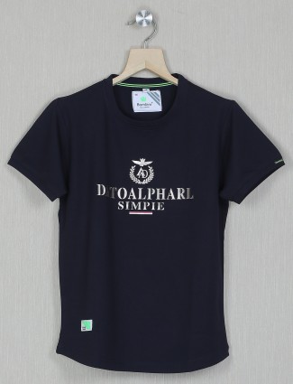 Bambini navy printed casual t-shirt for little boys