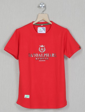 Bambini red tint casual t-shirt in cotton