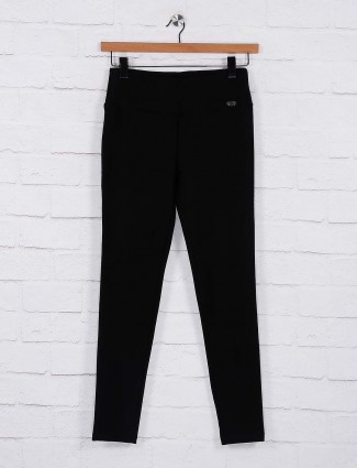 Black colored cotton fabric jeggings
