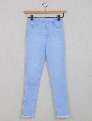 Boom ice blue shade jeans for women in denim