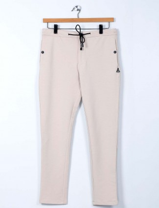 Cookyss cream cotton night track pant