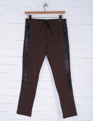 Cookyss solid brown hued track pant