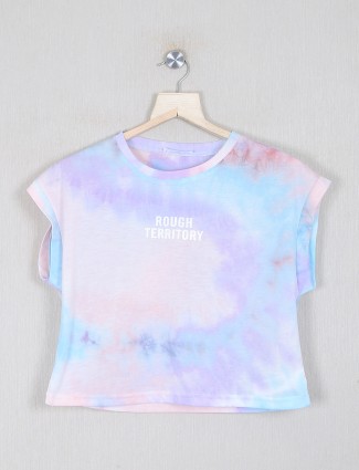 Deal designer multi color cotton printed top for women