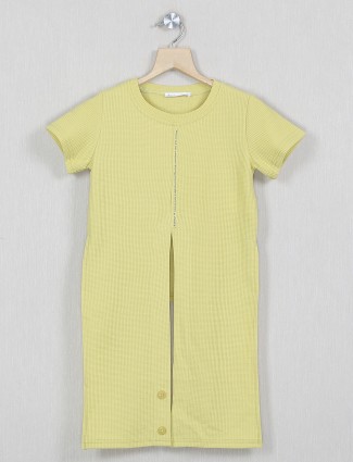 Deal lime yellow knitted casual wear top